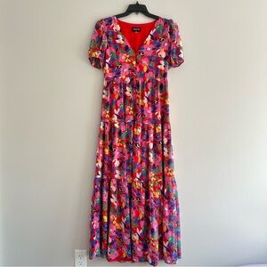 Sugar Lips Floral Button Front Dress